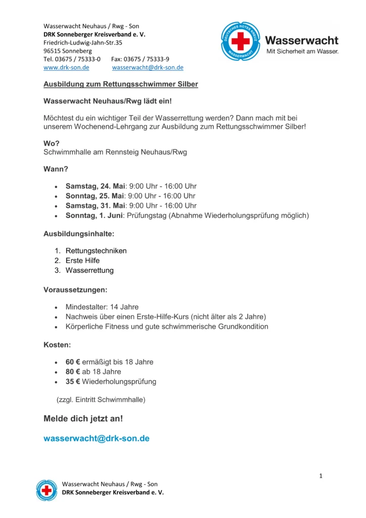 Infotext WE Lehrgang